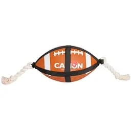 Игрушка для собак Camon мяч резиновый для американского футбола с веревочными ручками 27.5 см.