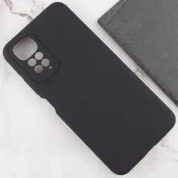 Чохол TPU GETMAN Liquid Silk Full Camera для Xiaomi Redmi Note 11 (Global) / Note 11S Чорний / Black - мініатюра 3