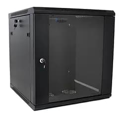 Шафа Merlion 18U, 600*600*897mm (Ш*Г*В)мм загартоване скло, чорна, сталь 1,2мм із замком (у розібраному вигляді!!!)