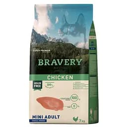 Сухий корм для собак малих порід з куркою Bravery Chicken Mini Adult 7 кг