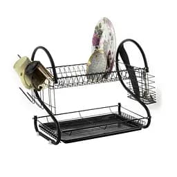 Сушилка для посуды Ofenbach, с поддоном, алюминий, 52хх24,5х37 см, черный (OF-100404)