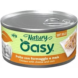 Вологий корм Oasy Dog Wet Natury для собак курка з сиром 150 г