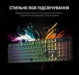 Клавіатура ігрова механічна GamePro GPMK-85 Black USB Blue Switch - мініатюра 8