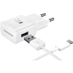 Мережевий зарядний пристрій Samsung EP-TA20EWECGRU + Type-C Cable White (EU)