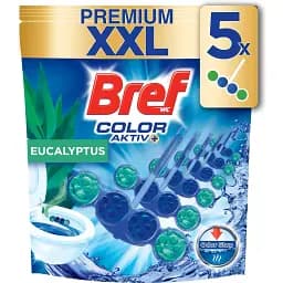 Туалетний блок Bref Кольорова вода Евкаліпт 250 г (5 шт. х 50 г)