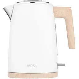Електрочайник Ardesto EKL-F420WWD, білий, 2200 Вт, 1.7 л, дисковий, індикатор роботи, корпус нержавіюча сталь, автоматичне