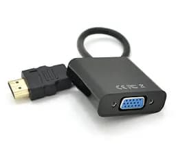 Конвертор-переходник HDMI (папа) на VGA (мама) VEGGIEG H-V1B 25cm Black