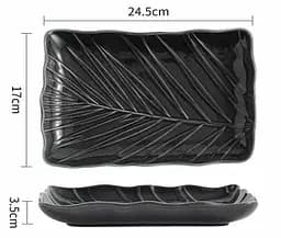 Блюдо Limited Edition Leaf Black прямокутне 24.5х17 см (B010786) - мініатюра 2