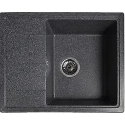 Гранітна кухонна мийка Romzha Cerand Grafit (201) з крилом