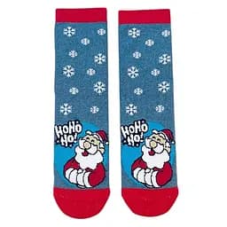 Женские Новогодние носки "Санта НО-НО-НО" джинс 223020