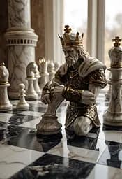 Дерев'яний фігурний пазл Шахматний король, А2, Дерев'яна коробка 300+ елементів