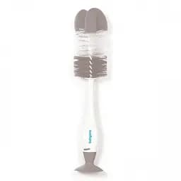 Ершик для мытья бутылочек BabyOno с присоской, серый (728/04)