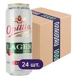Упаковка пива Опілля Lager Export светлое 4.4% 12 л (0.5 л х 24 шт.) ж/б