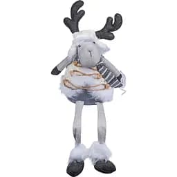 Новорічна м'яка іграшка Yes! Fun Олень новорічний №2 20х12х54 см біла (973611)