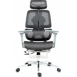 Офісне крісло GT Racer B-2450 White/Gray [121431] - мініатюра 7