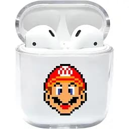 Прозорий силіконовий чохол Apple AirPods із малюнком - Mario Bros (KAP1177)