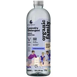 Набір: Засіб-концентрат рідкий Purenn Organic Family Daily Routine Малина для прання кольорових та білих тканин 1 л + Пом'якшувач-ополіскувач для тканин Purenn Organic Family Sunday Morning Алое 1 л - мініатюра 2