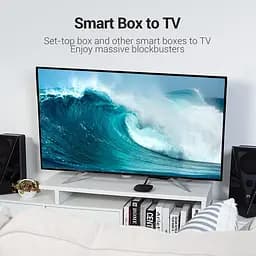 Кабель HDMI M - M, 10.0м, Vention, V2.0, 4K 60Гц, PVC Flat Design, Black - мініатюра 6