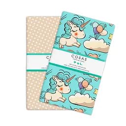 Набір наволочок Cosas Mint unicorn 50х70 см бежевий (SetPillow_UnicornMint_DotsBeige_50х70)