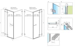 Душові двері Radaway Euphoria KDJ G 80x200 скло, хром, права (383812-01R) - мініатюра 7