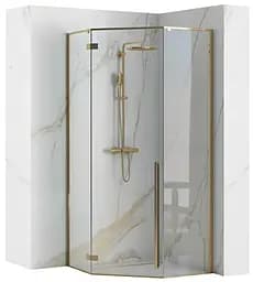 Душова кабіна Rea Diamond 100x100 gold REA-K6616, Золотий, Універсальна, прозорий