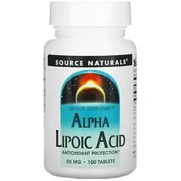 Альфа-ліпоєва кислота Source Naturals 50 мг 100 таблеток