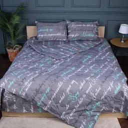 Літній постільний комплект MirSon №2927 Сolor Fun Line Tulio Бавовна 110х140 см сірий (2200010960563) - мініатюра 3