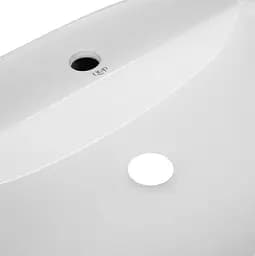 Комплект Qtap Scorpio: Раковина накладна овальна 600х400х120 мм White + Донний клапан PU02 (QT14112203WN47315) - мініатюра 4