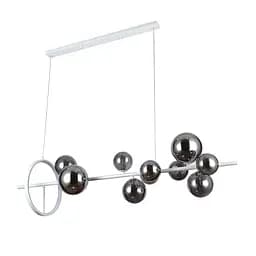 Сучасна люстра з 10 попелястими плафонами Levistella 918LP267-10 WH+BK