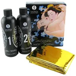 Гель для Nuru массажа Shunga Oriental Body-to-Body Exotic Fruits плюс простыня, 450 мл (2 x 225 мл)