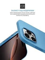 Силиконовый чехол с MagSafe для Apple iPhone 16 Pro, ICON2 MagCase, голубой, противоударный, панель с мягкой подкладкой, защита всего корпуса, поддержка беспроводной зарядки, совместим с защитными стеклами и пленками, ArmorStandart (ARM80193) - мініатюра 5