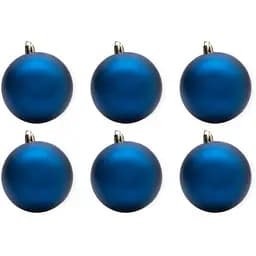 Набор елочных игрушек Devilon шара 8 см синий матовый 6 шт. (890803)