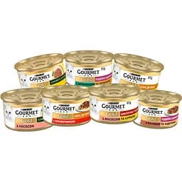 Набір вологого корму для котів Gourmet Gold Шматочки Мікс 1.19 кг (85 г x 14 шт.)