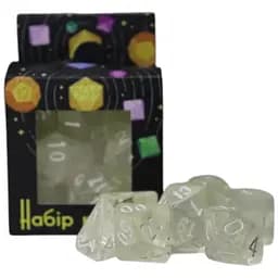Набор кубиков Transparent 7 Dice Set - Colorless , 7 шт. (g7dtran11)