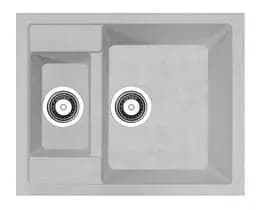 Кухонная мойка Adamant DUPLEX old stone 610x495x200 мм с дополнительной чашей 61 см