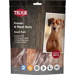Ласощі для собак Trixie Premio 4 Meat Bars з куркою качкою бараниною і лососем 400 г (4 шт. x 100 г)
