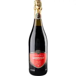 Вино ігристе Poderi Alti Lambrusco dell'Emilia червоне напівсолодке 7.5% 0.75 л (955)