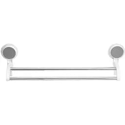 Тримач для рушників MVM BP-9 подвійний, білий зі сріблястим (BP-9 WHITE)