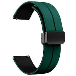 Силіконовий ремінець Classy для Smart Watch 20mm Green / Black - мініатюра 2