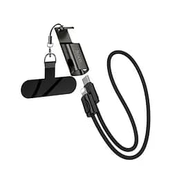 Кабель Hoco X126 Experto PD30W lanyard charging data cable iP(L-0.35M) Black