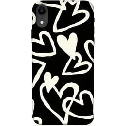 Чохол Demsky Black and white hearts для Apple iPhone XR (6.1)