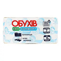 Папір туалетний Обухів Комфорт, на гільзі, 1 шар, 2 шт. - мініатюра 2