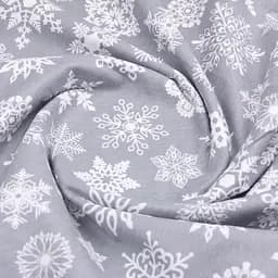 Простирадло Cosas на резинці 90х200х25 snowflakes cs2, сірий (SnowflakesWhiteGrey_90x200x25) - мініатюра 5
