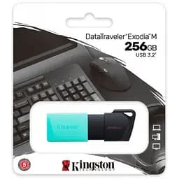 Флеш Kingston Exodia M 256 ГБ Black/Teal (DTXM/256GB) - мініатюра 6