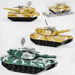 Танк M 1 A2-C "Armed Chariot", інерція, тріщатка, в слюді (6990580110067) МІКС - мініатюра 3