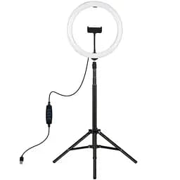 Кольцевая USB LED лампа Puluz PKT3061B 11.8+ штатив 1.65 м