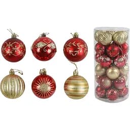 Набор новогодних украшений 30 игрушек на елку с рисунками (160832)