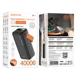 Зовнішній акумулятор BOROFONE BJ66 Magnifico 22.5W+PD20W fully compatible power bank (40000mAh) Black (6941991115141) - мініатюра 2