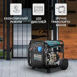 Konner & Sohnen Генератор газобензиновий інверторний KS 8100iEG 1/3, 230/4000В, 8-8.5кВт, електростартер, 68кг - мініатюра 7