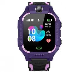 Дитячі розумні смарт годинник Q19 з камерою прослуховуванням Sim-картою Purple Black (16508) - мініатюра 2